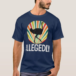T-shirt Allégation Ostrich T Chemise Retro Oiseau Amant Ca