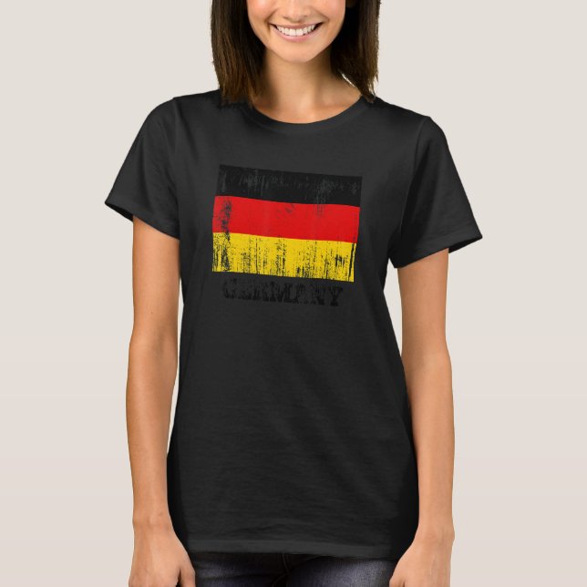 T-shirt Allemagne Allemagne Drapeau Pride Allemande Drapea (Devant)