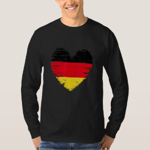 T-shirt Allemagne Coeur Allemand Drapeau Allemand Fierté