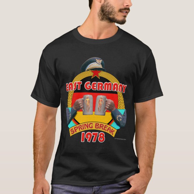 T-shirt Allemagne de l'Est Printemps 1978 (sombre) (Devant)