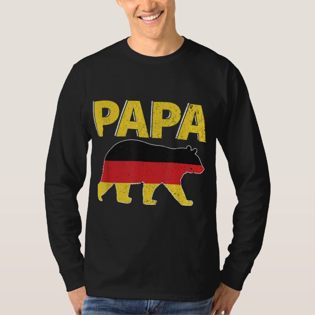 T-shirt Allemagne Drapeau Papa Ours père allemand Fête des (Devant)