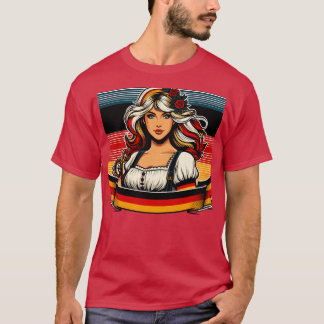T-shirt Allemagne Fille Allemagne Drapeau pour femmes Germ