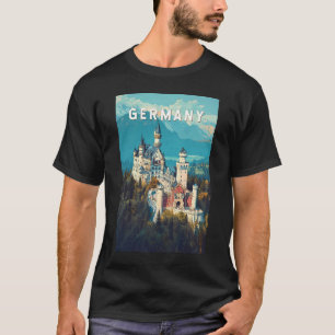 T-shirt Allemagne Illustration Voyage Art Vintage