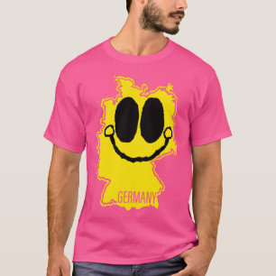 T-shirt Allemagne Joyeux toon Carte Visage avec sourire
