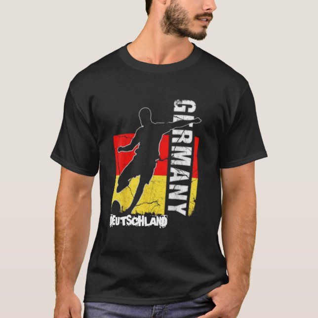 T-shirt Allemagne noire. 01 (Devant)