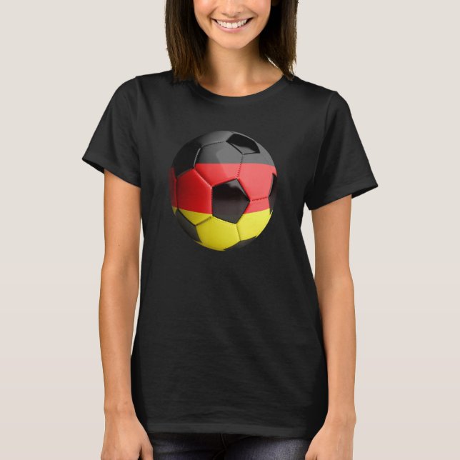 T-shirt Allemagne Pavillon Football balle de football (Devant)