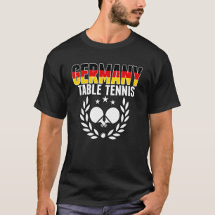 T-shirt Allemagne Tennis de table Allemand Ping Pong Team