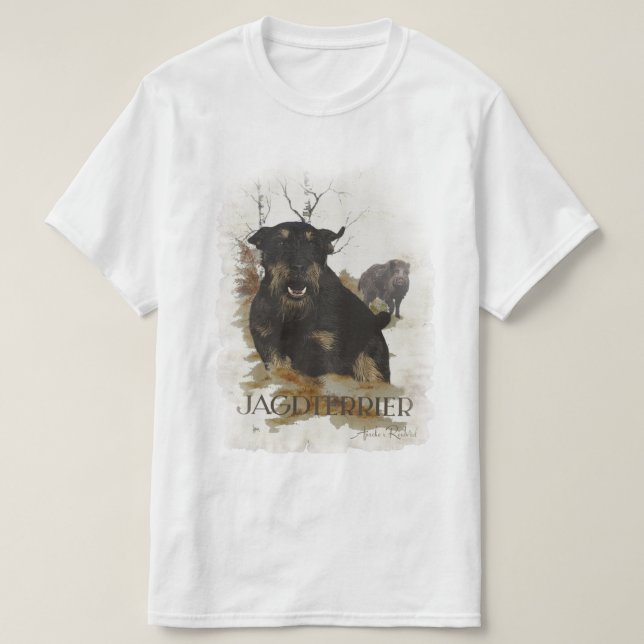 T-Shirt allemand de chasse Terrier (Jagdterrier) (Design devant)