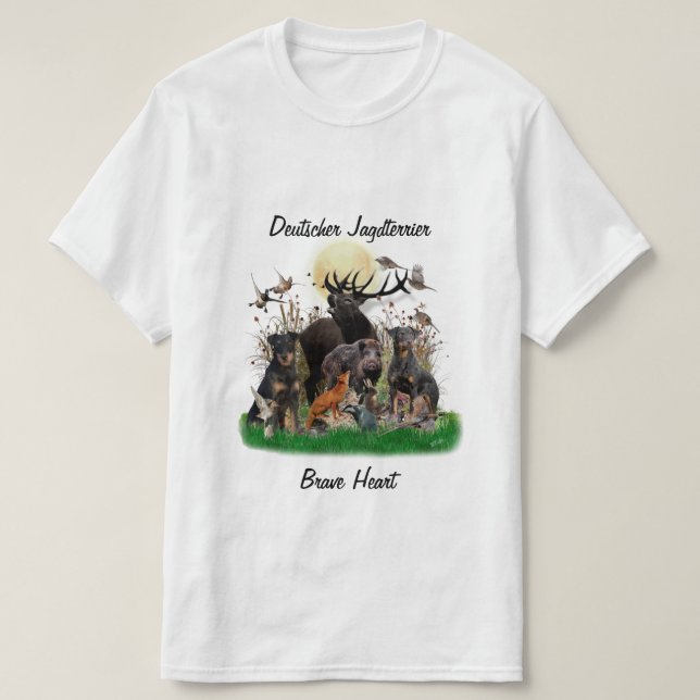 T-Shirt allemand de chasse Terrier (Jagdterrier) (Design devant)