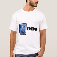 T-shirt Allemand de l'Est avec le timbre de la RDA