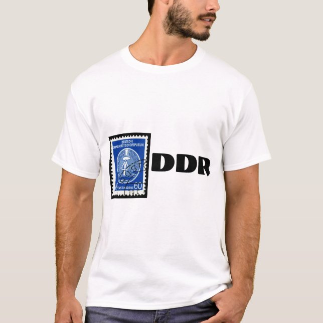 T-shirt Allemand de l'Est avec le timbre de la RDA (Devant)