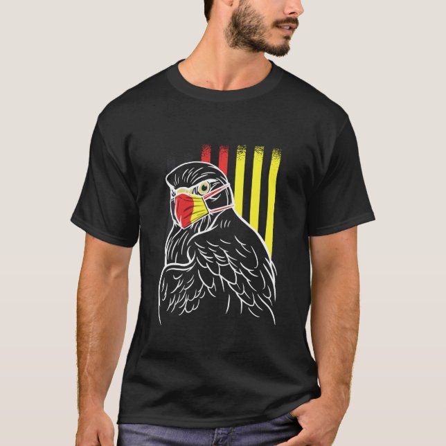 T-shirt Allemand Eagle Bird Allemagne Face Mask Ger Pays (Devant)