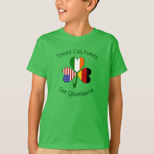 T-shirt Allemand Irlandais Shamrock Américain Personnalisé
