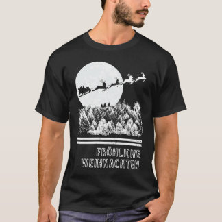 T-shirt Allemand Noël Weihnachten Retro Père Noël
