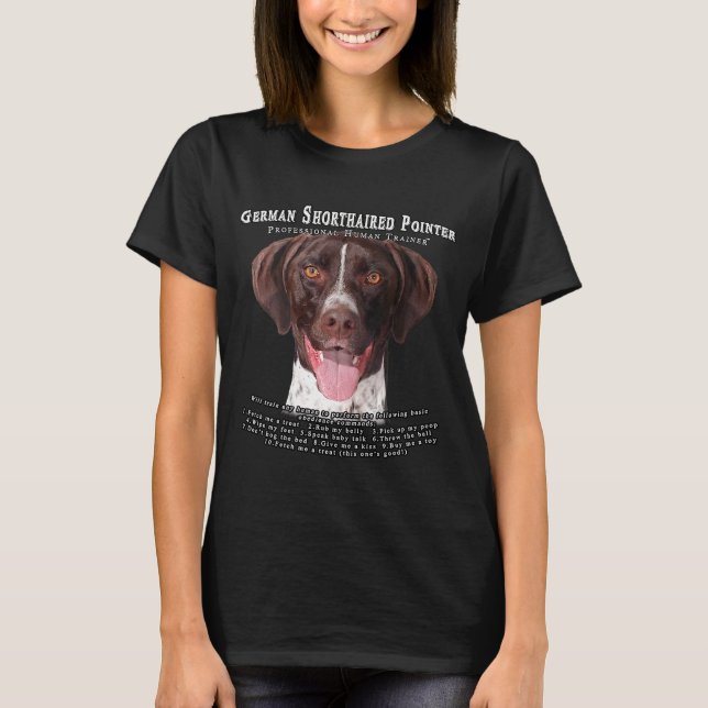 T-shirt Allemand Pointeur à cheveux court maître (Devant)