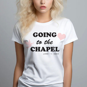 T-shirt Aller à la Chapelle   Mariée au thème rétro des an