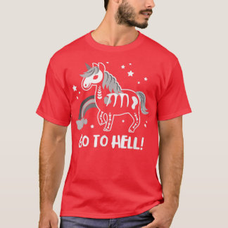 T-shirt Aller À L'Enfer Halloween Squelette Mystique Unico