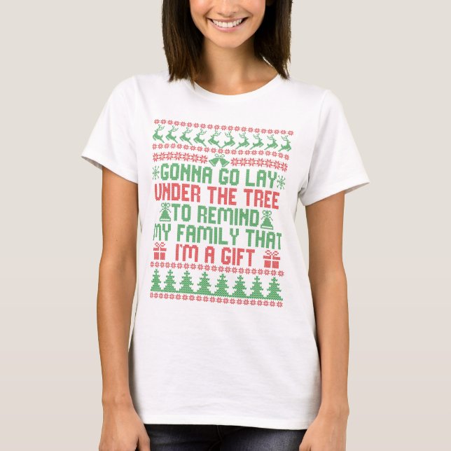 T-shirt Aller grignoter sous l'arbre pour rappeler ma fami (Devant)