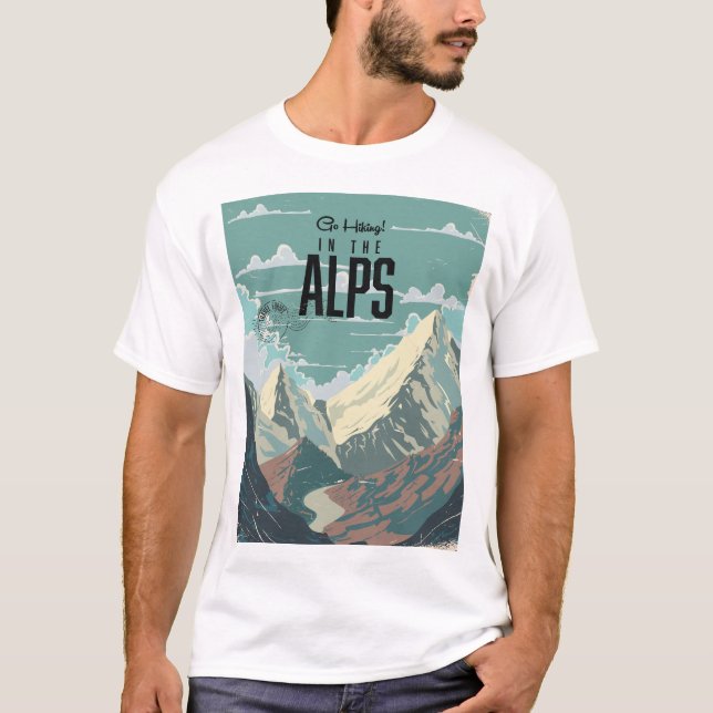 T-shirt Aller Randonnée dans les Alpes (Devant)