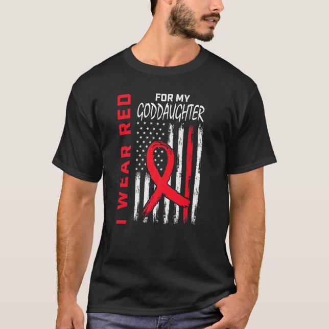 T-shirt Aller Rouge Pour Godgirl Maladie de coeur Ame de s (Devant)