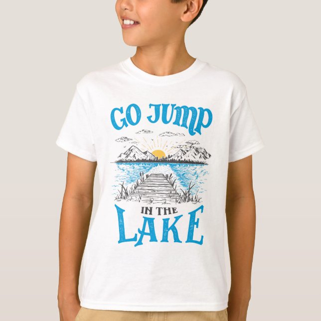 T-shirt Aller Sauter Dans Le Lac (Devant)