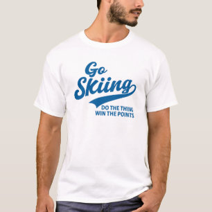 T-shirt Aller Ski – Conception de typographie minimale pou