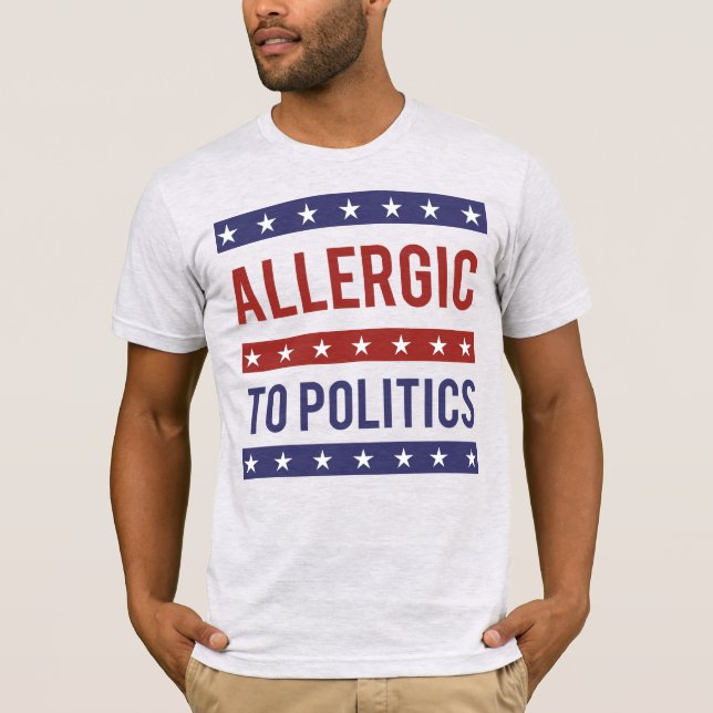T-shirt Allergie à la politique (Devant)
