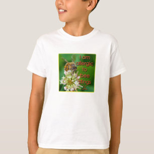 T-shirt Allergie aux piqûres d'abeilles - idéal pour les e
