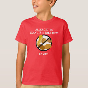 T-shirt Allergique aux arachides et aux enfants