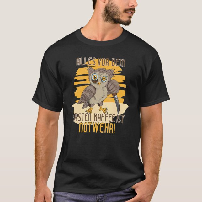 T-shirt Alles Vor Dem Ersten Kaffee Ist Emergency Knife Co (Devant)