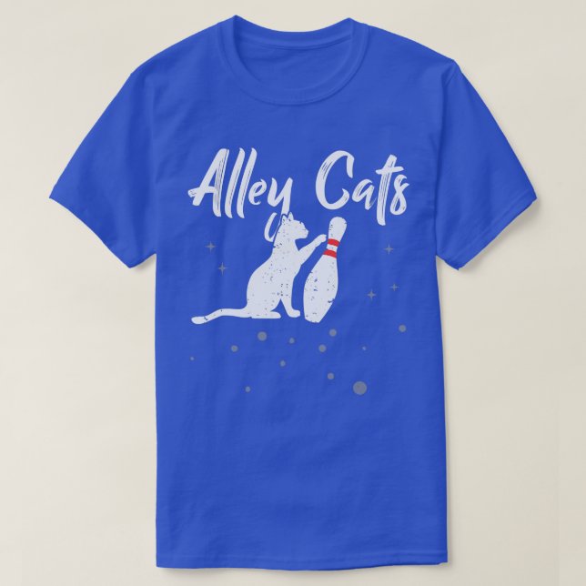 T-shirt Alley Cat Funny Bowler Bowler (Design devant)