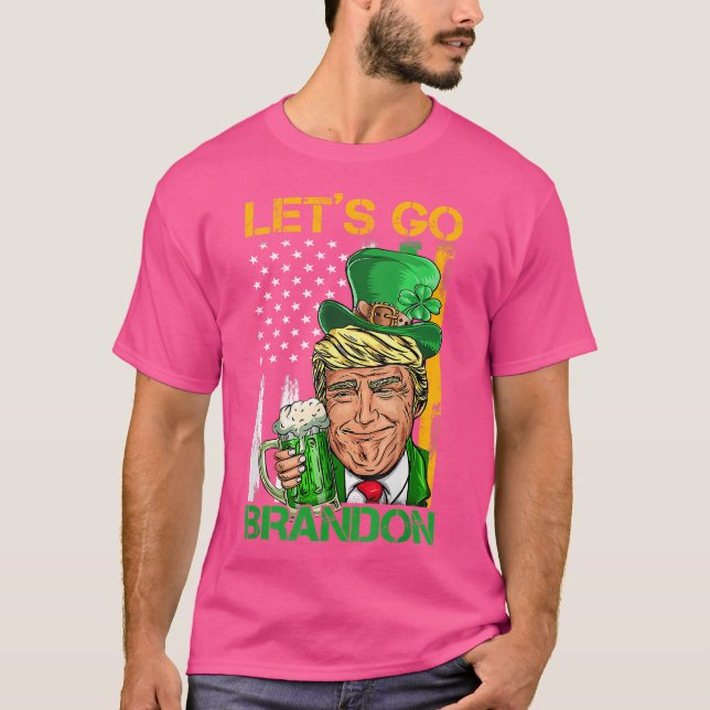 T-shirt Allez Brandon 2022 Saint Patrick'S Day Trump Bière (Devant)