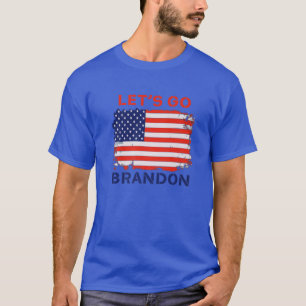 T-shirt Allez Brandon American Flag Drôle drôle mème Chant