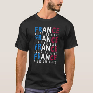 T-shirt Allez Les Bleus France Football Drapeau Football G