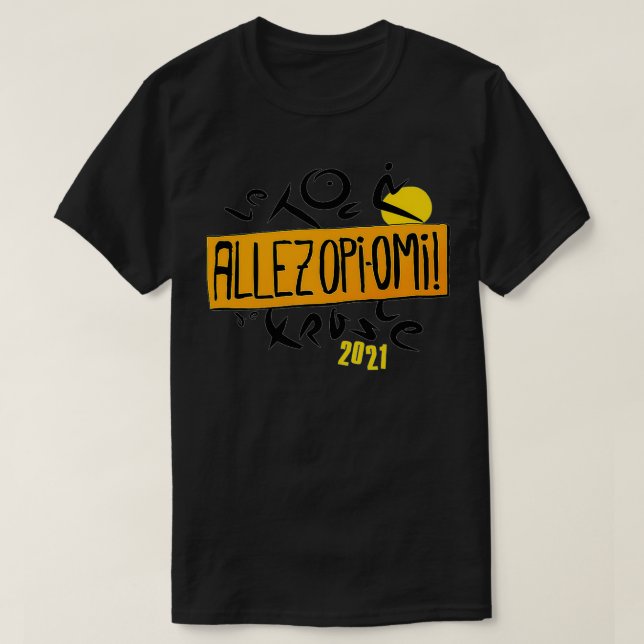 T-shirt ALLEZ OPI OMI Ventilateur de course de vélo France (Design devant)