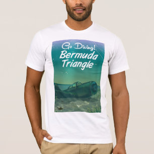 T-shirt Allez Plonger ! Affiche de voyage du triangle des