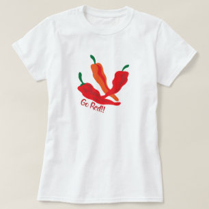 T-shirt Allez rouge ! ! ! Poivrons chiliens