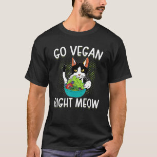 T-shirt Allez végane tout de suite Chat Végane Alimentatio