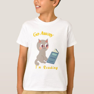 T-shirt Allez-vous-en, je lis Chat drôle en lecture