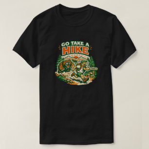 T-shirt Allez vous promener Ours drôle de poursuite de ran