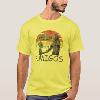 T-shirt Alliance d'amitié Alien vintage et Bigfoot