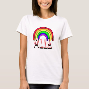T-shirt Alliance LGBTQIA+   Cute Arc en ciel et Fierté car
