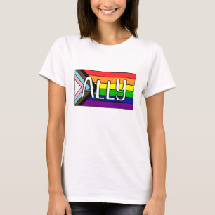 T-shirt Alliance LGBTQIA+   drapeau arc-en-ciel