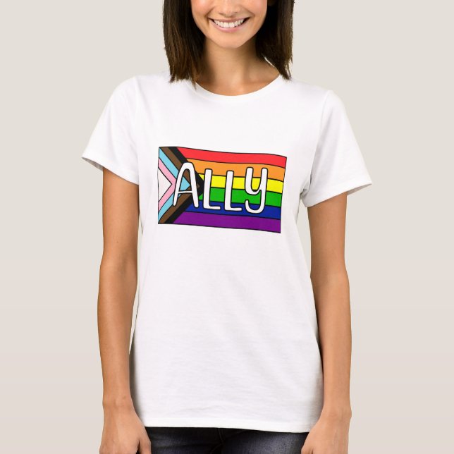 T-shirt Alliance LGBTQIA+ | drapeau arc-en-ciel (Devant)