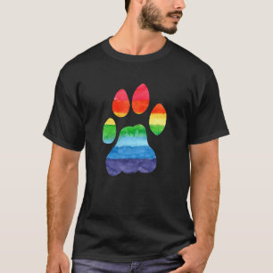 T-shirt Allié LGBT Fierté Furry Arc-en-ciel Fursuit Patte 