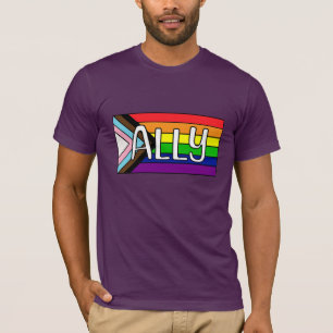 T-shirt Allié LGBTQIA+ Drapeau Arc-en-Ciel