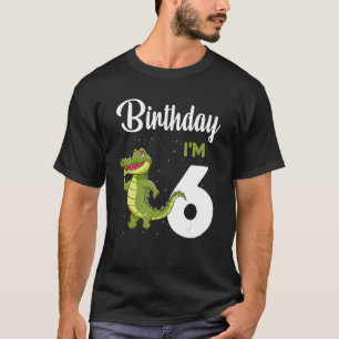 T-shirt Alligator Anniversaire 6 ans Lapin Enfants Filles 