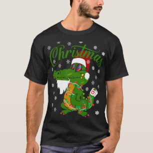T-shirt Alligator crocodile de Noël xmas vêtements d'hiver