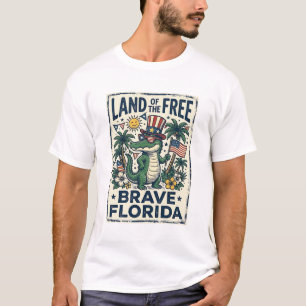 T-shirt Alligator de Floride Patriotique 4 juillet
