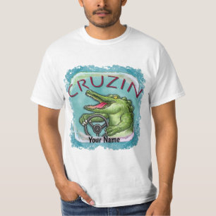 T-shirt Alligator Driving Car